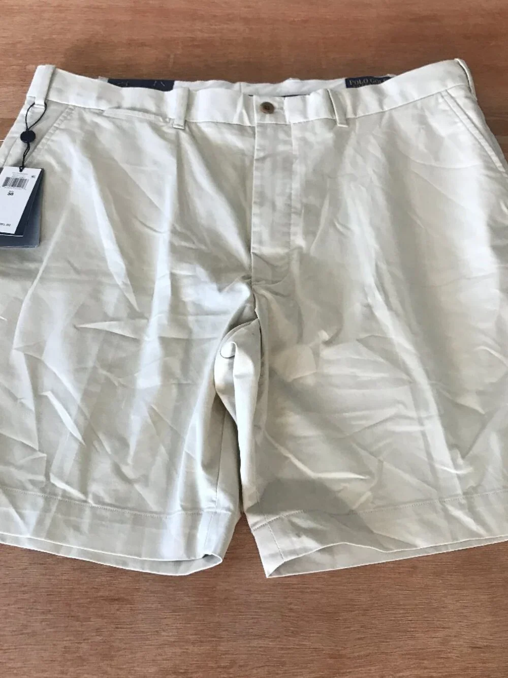 Polo Golf Ralph Lauren Shorts Men 38 Beige High Rise Moisture Wicking Athleisure